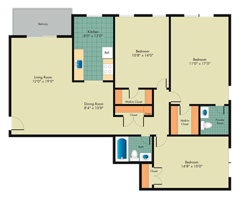 a blueprint of a floor plan of a home